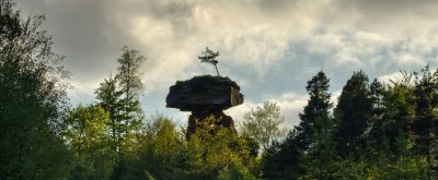 Teufelstisch Blick auf das Felsmonument Teufelstisch