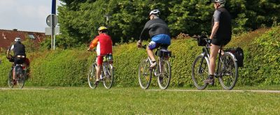 Radtour Vier Männer bei einer Radtour