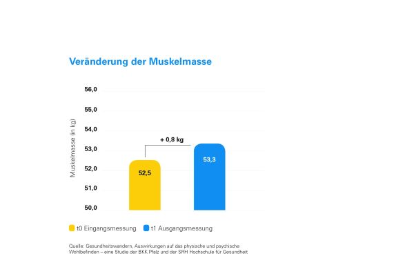 Diagramm: Veränderung Muskelmasse