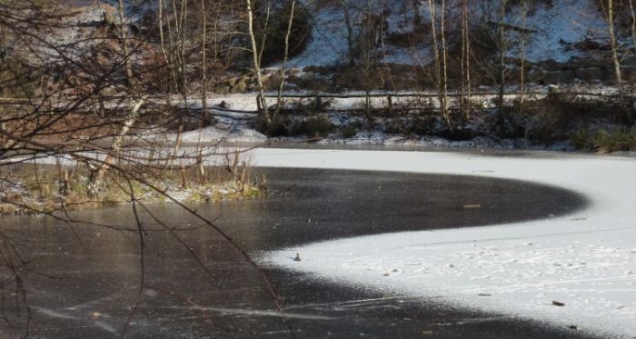 Blick auf den Ungeheuersee im Winter