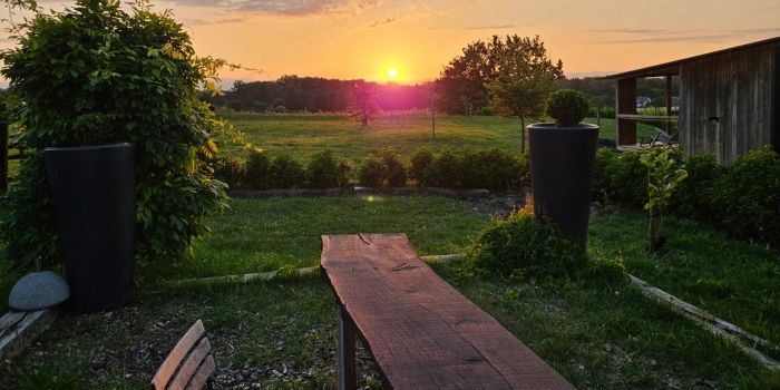 Vom Allgäu an die dänische Grenze Sonnenuntergang in der Region am Kaiserstuhl