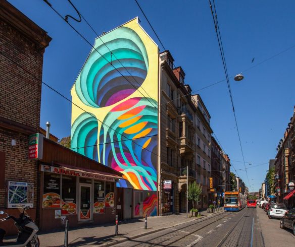 Bemalte Hauswand in Mannheim